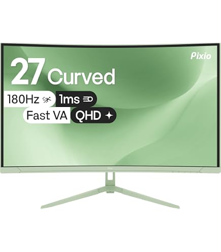 Amazon.com: Pixio PXC278 Wave Mint Green 27 inch 180Hz Refresh